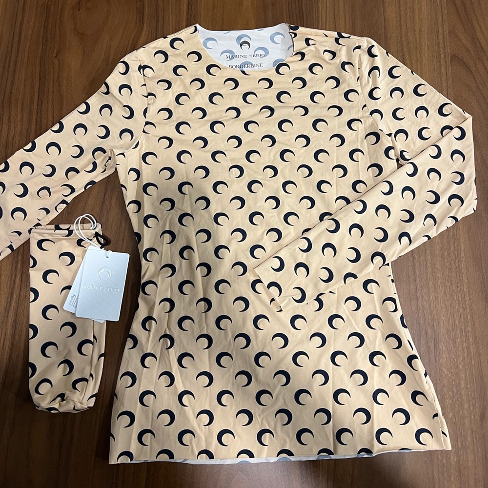 NWT Marine Serre Tan Second Skin Moon Top Medium